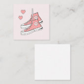 Roze Girly Sneakers Notitiekaartje (Voorkant / Achterkant)