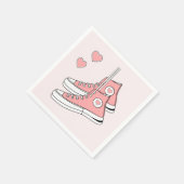 Roze Girly Sneakers Servet (Hoek)