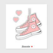 Roze Girly Sneakers Sticker (Vel)
