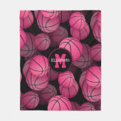 Roze Girly Sportieve Cadeaus Gepersonaliseerde Bas Fleece Deken (Voorkant)