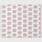 Roze Girly Spread Vriendelijkheid Cadeaupapier (Vlak)