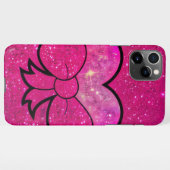 Roze girly telefoonhoesje / oogverblindend hart iPhone hoesje (Achterkant horizontaal)
