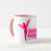 Roze girly vrijgezellenfeest mok (Voorkant links)