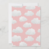 Roze Girly wolk negen douche modern stijlvol Kaart (Achterkant)