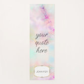 Roze Girly Zachte Pastel Gradient Alcohol Inkt Cus Yogamat (Voorkant)