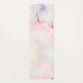 Roze Girly Zachte Pastel Gradient Alcohol Inkt Cus Yogamat (Achterkant)