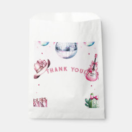 Roze Gitaar Cowboy Party Cactus Verjaardag Bedankzakje