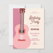 Roze gitaar kaart (Voorkant)