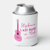 Roze gitaar Laatste Bash in Nash Bachelorette Blikjeskoeler (Blikje Voorkant)