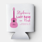 Roze gitaar Laatste Bash in Nash Bachelorette Blikjeskoeler (Achterkant)