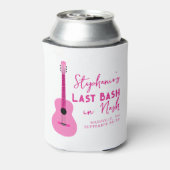 Roze gitaar Laatste Bash in Nash Bachelorette Blikjeskoeler (Blikje Achterkant)