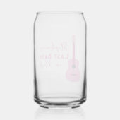 Roze gitaar Laatste Bash in Nash Bachelorette Blikvorm Glas (Achterkant)