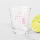 Roze gitaar Laatste Bash in Nash Bachelorette Shot Glas (Achterkant)
