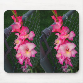 Roze Gladiola Flower Mousepad Muismat