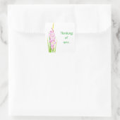Roze Gladiola Flowers Denken aan je Stickers (Tas)