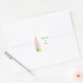 Roze Gladiola Flowers Denken aan je Stickers (Envelop)