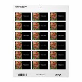 Roze Gladiola Flowers Etiket (Full Sheet)