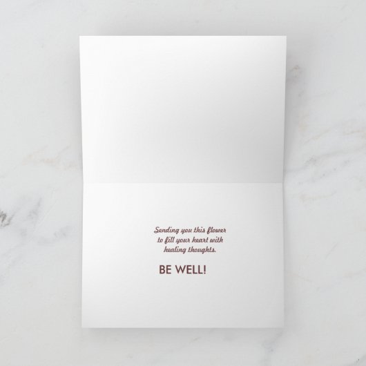 Roze Gladiola Get Well Kaart (Binnen)