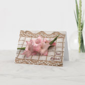Roze Gladiola Get Well Kaart (Voorkant)