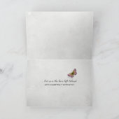 Roze Gladiola over Mirror Sympathie  Kaart (Binnen)