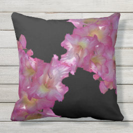 Roze Gladiolus Floral Grapic Outdoor Pillow Buitenkussen