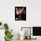 Roze Gladiolus Flowers Art Print Poster (Thuiskantoor)