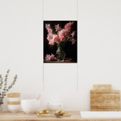 Roze Gladiolus Flowers Art Print Poster (Keuken)