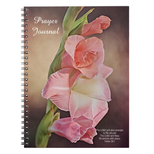 Roze Gladiolus Flowers Art The Journal Notitieboek (Voorkant)