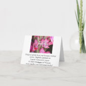 Roze Glads dankt u de Lege Kaart van de Nota (Achterkant)