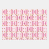 Roze Glam Bow met een Center Edelsteen Inpakpapier Vel (Voorkant)
