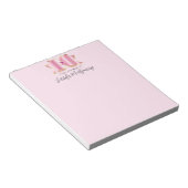 Roze Glam Bow met een Center Edelsteen Notitieblok (Schuin)