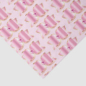 Roze Glam Bow met een Center Edelsteen Patroon Tissuepapier (Detail)