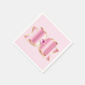 Roze Glam Bow met een Center Edelsteen Servet (Hoek)
