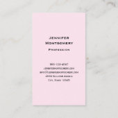 Roze Glam Bow met een Center Edelsteen Visitekaartje (Achterkant)