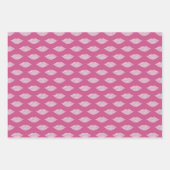 Roze Glam Diamonds Lippen en Harten Inpakpapier Vel (Voorkant)