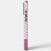 Roze Glam Faux Glitter Chevron Case-Mate iPhone Case (Achterkant / Links)