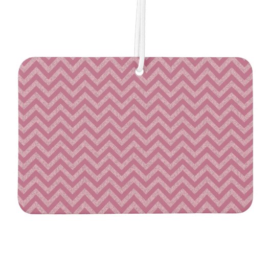 Roze Glam Faux Glitter Chevron Luchtverfrisser (Achterkant)
