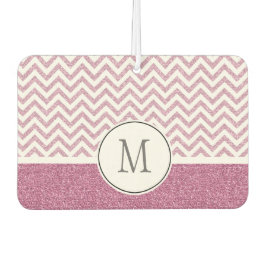 Roze Glam Faux Glitter Chevron Luchtverfrisser