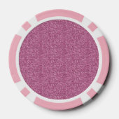 Roze Glam Faux Glitter Chevron Poker Chips (Achterkant)