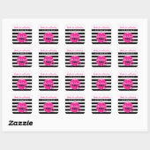 Roze Glam Future Mrs Bruidsuitnodiging Vierkante Sticker (Vel)