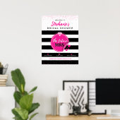 Roze Glam Future Mrs Bruiloft Welcome Bord Poster (Thuiskantoor)