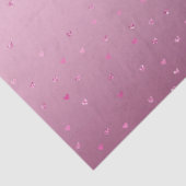 Roze Glam Glitter Harten Verjaardag Tissuepapier (Detail)