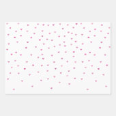 Roze glam Glitter Hearts Inpakpapier Vel (Voorkant 3)