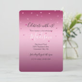 Roze glam Glitter Hearts Kaart (Staand voorkant)