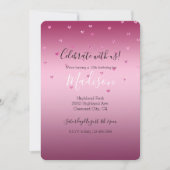 Roze glam Glitter Hearts Kaart (Voorkant)
