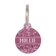 Roze Glam Glitter Name and Address