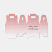 Roze Glam Glitter Persoonlijk Bedankdoosjes (Uitgevouwen)