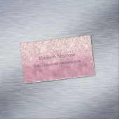 Roze Glam Glitz Glitter Magnetisch Visitekaartje (Voorbeeld)