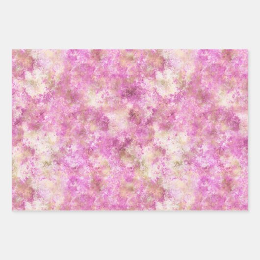 Roze Glam Gold Inpakpapier Vel (Voorkant)