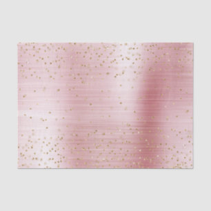 Roze Glam Goud Glitter Confetti Baby Shower Tissuepapier